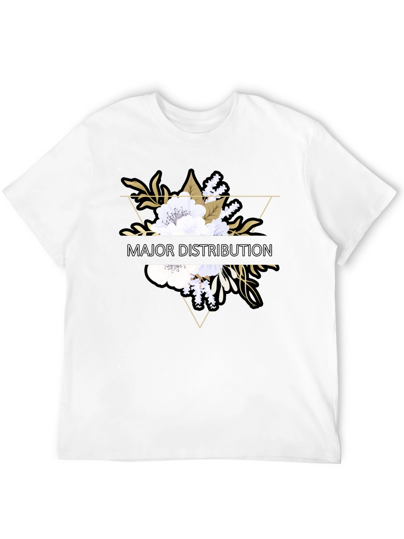 Major Distribution Floral Graphic Tee - Black