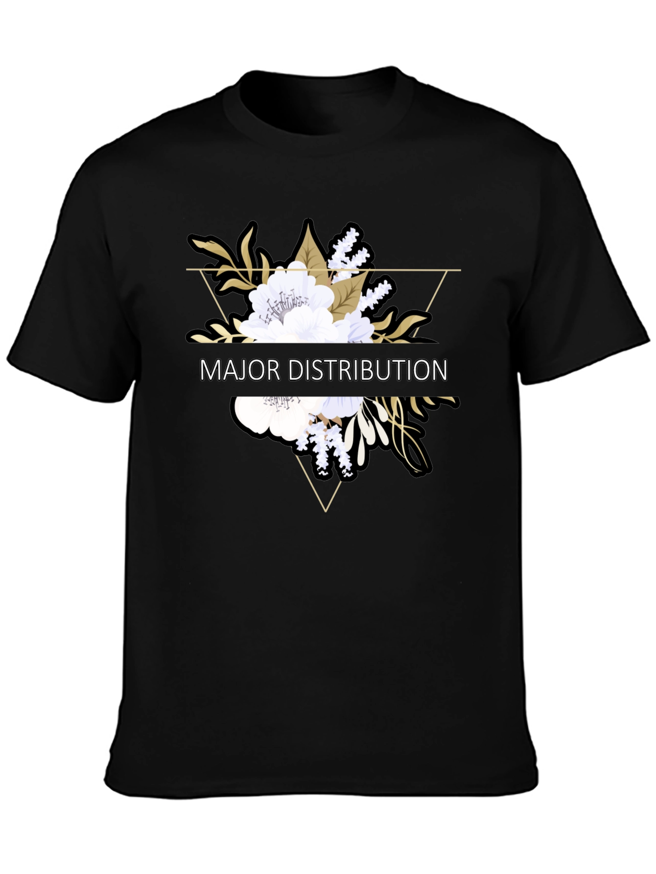 Major Distribution Floral Graphic Tee - Black