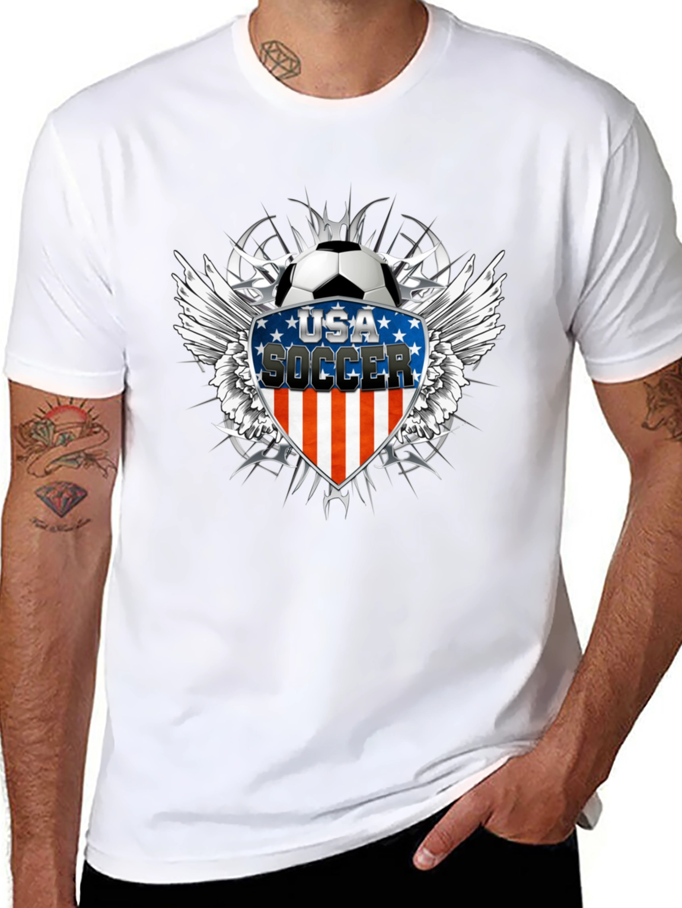 USA Soccer Graphic Black T-Shirt