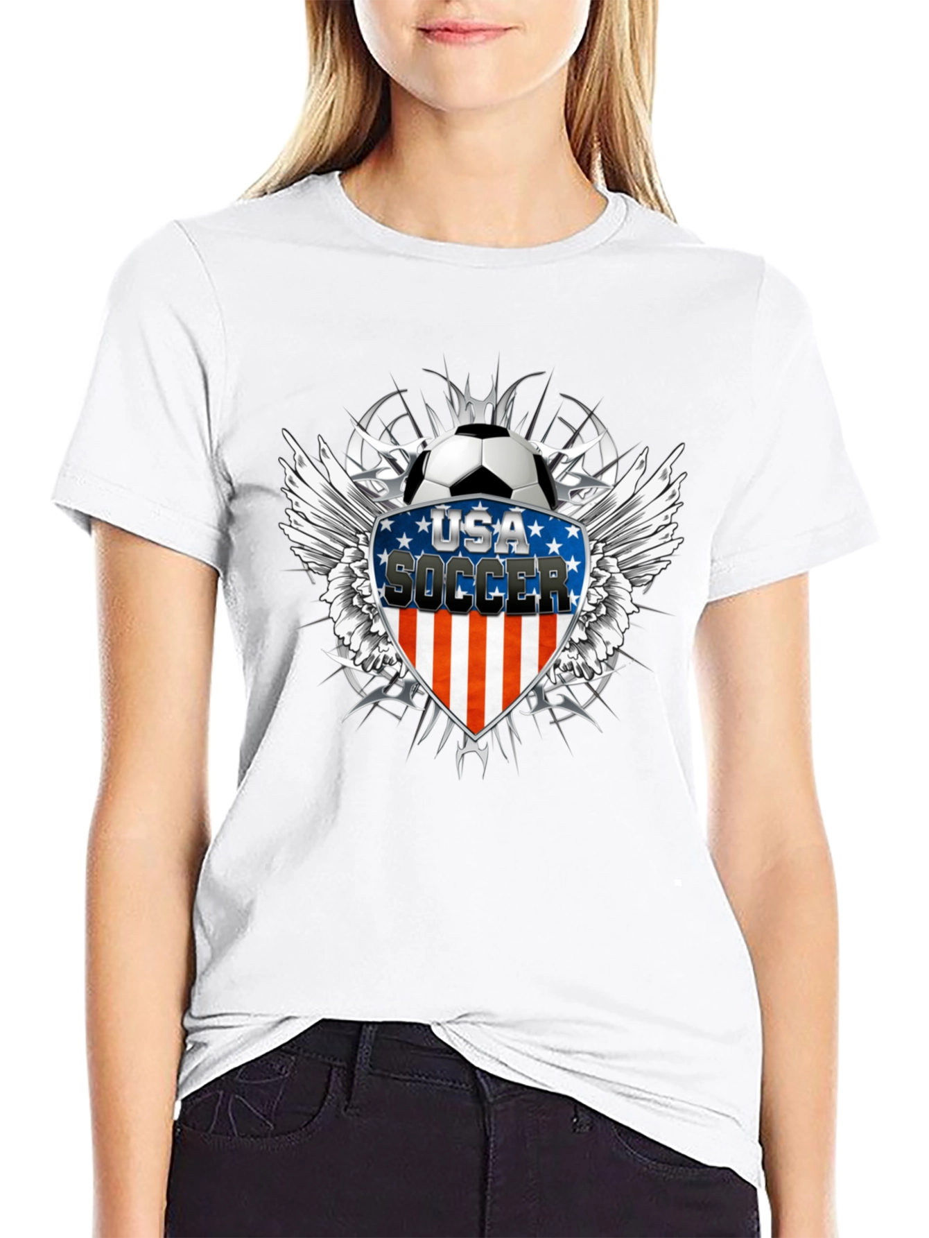 USA Soccer Graphic Black T-Shirt