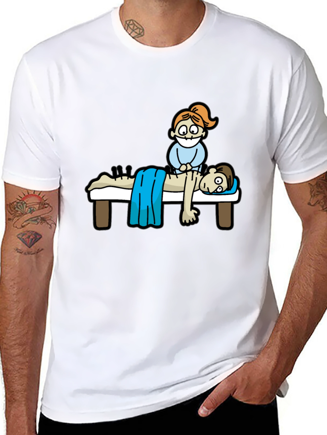 Acupuncture Cartoon T-Shirt
