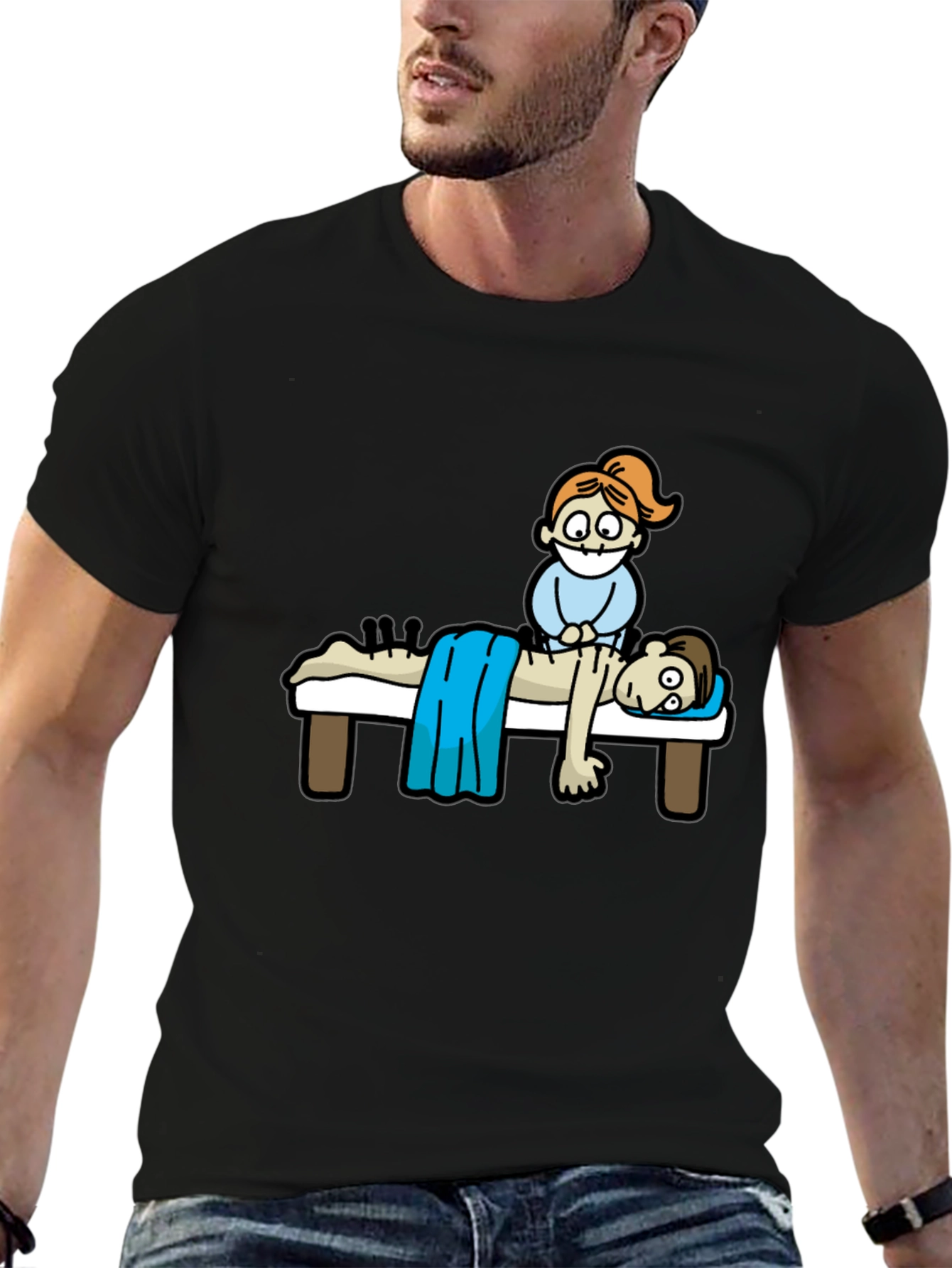 Acupuncture Cartoon T-Shirt