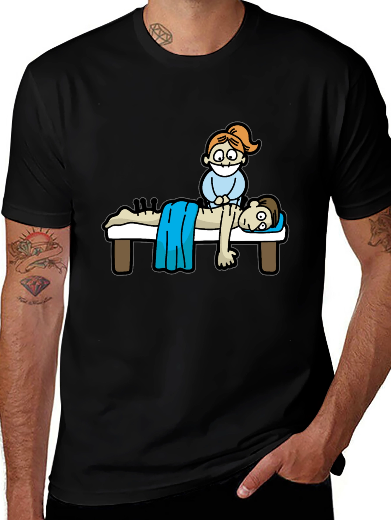 Acupuncture Cartoon T-Shirt