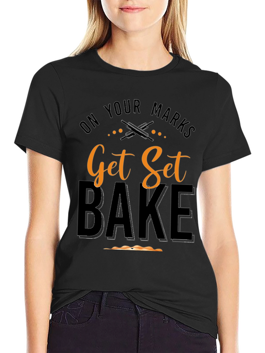 Get Set Bake Black T-Shirt