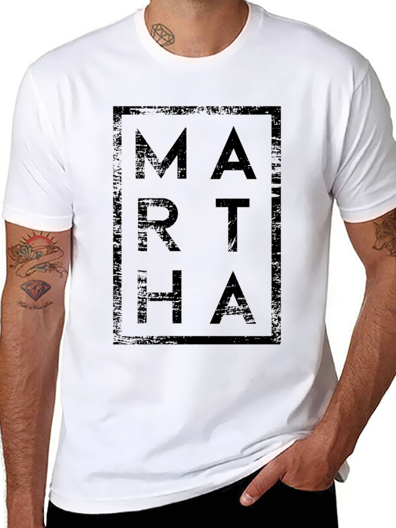 Martha Graphic Print T-Shirt - Mens Black Tee