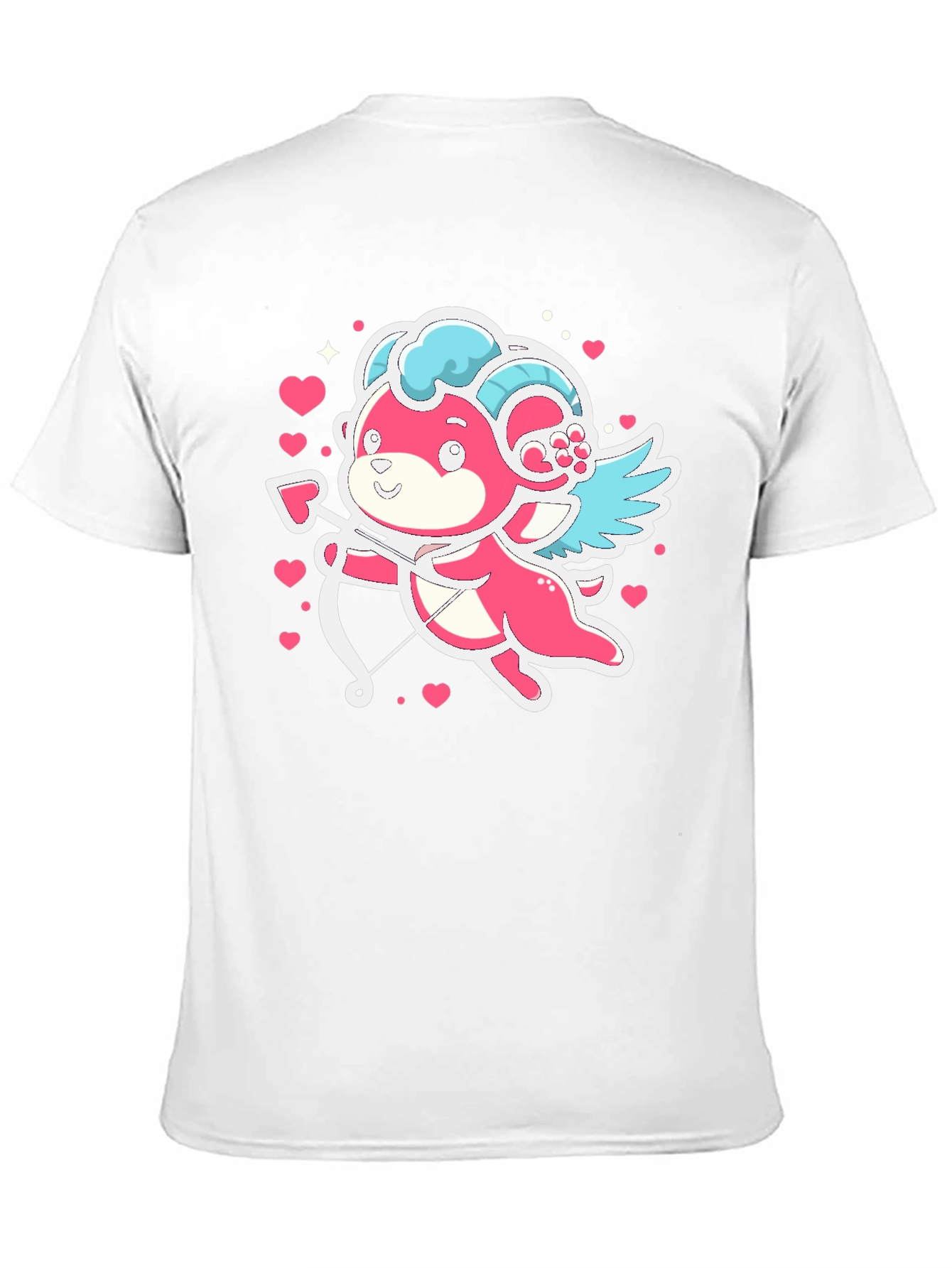 Cupid Bear Graphic Tee - Black Cotton Blend