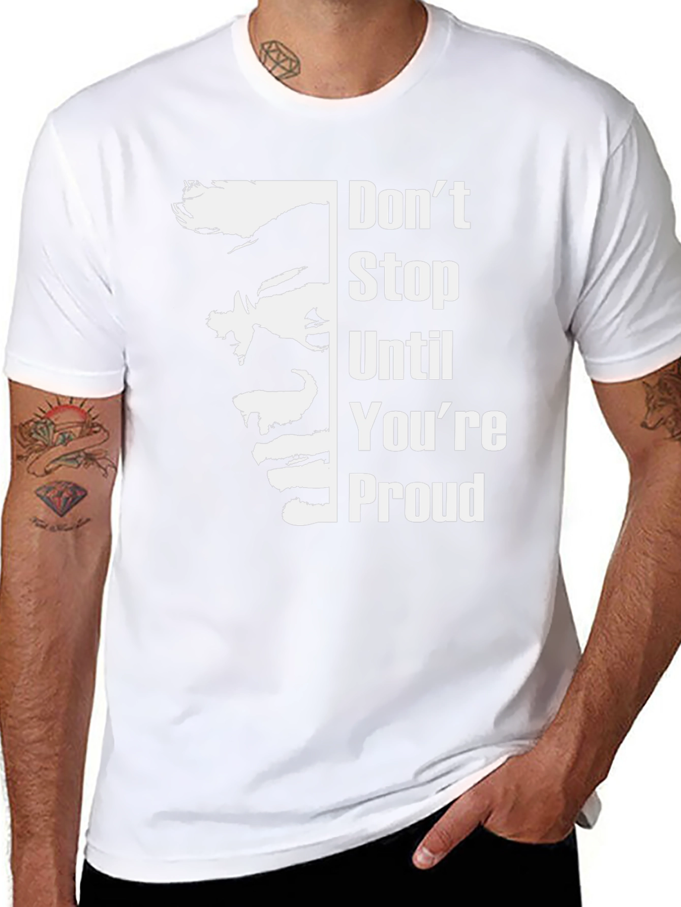 Inspirational Graphic Tee: Dont Stop Until Youre Proud