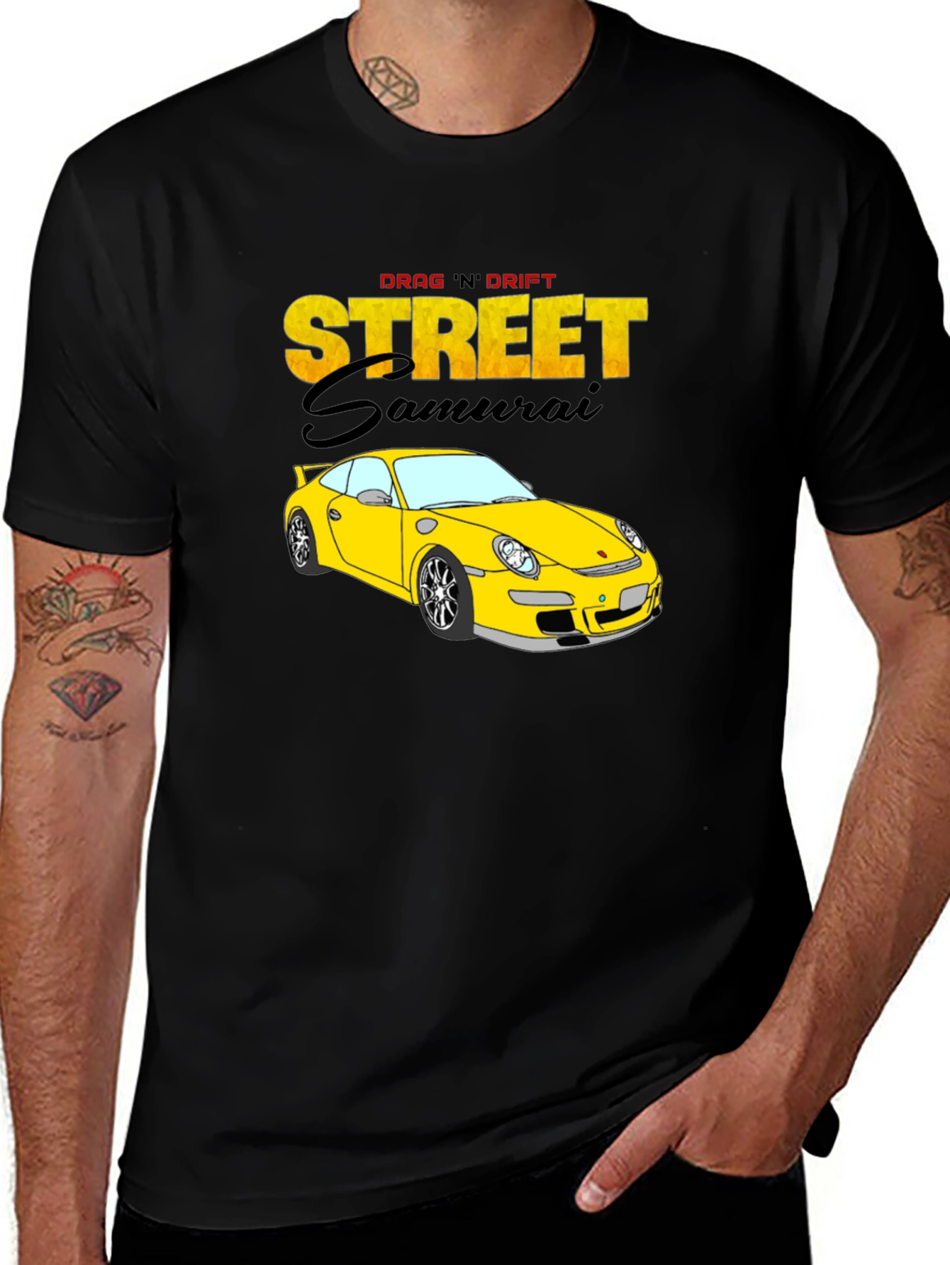 Street Samurai Car Graphic T-Shirt