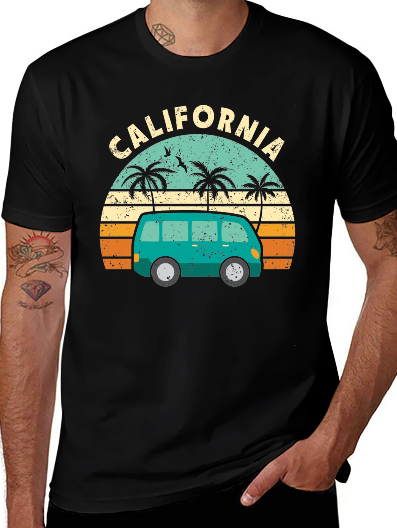 California Retro Van Graphic T-Shirt