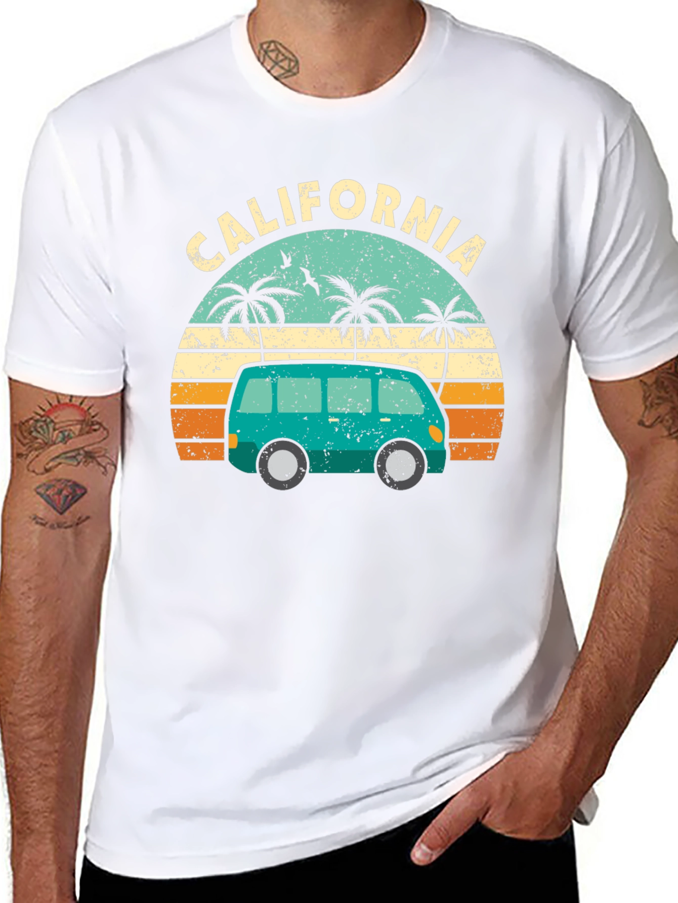 California Retro Van Graphic T-Shirt