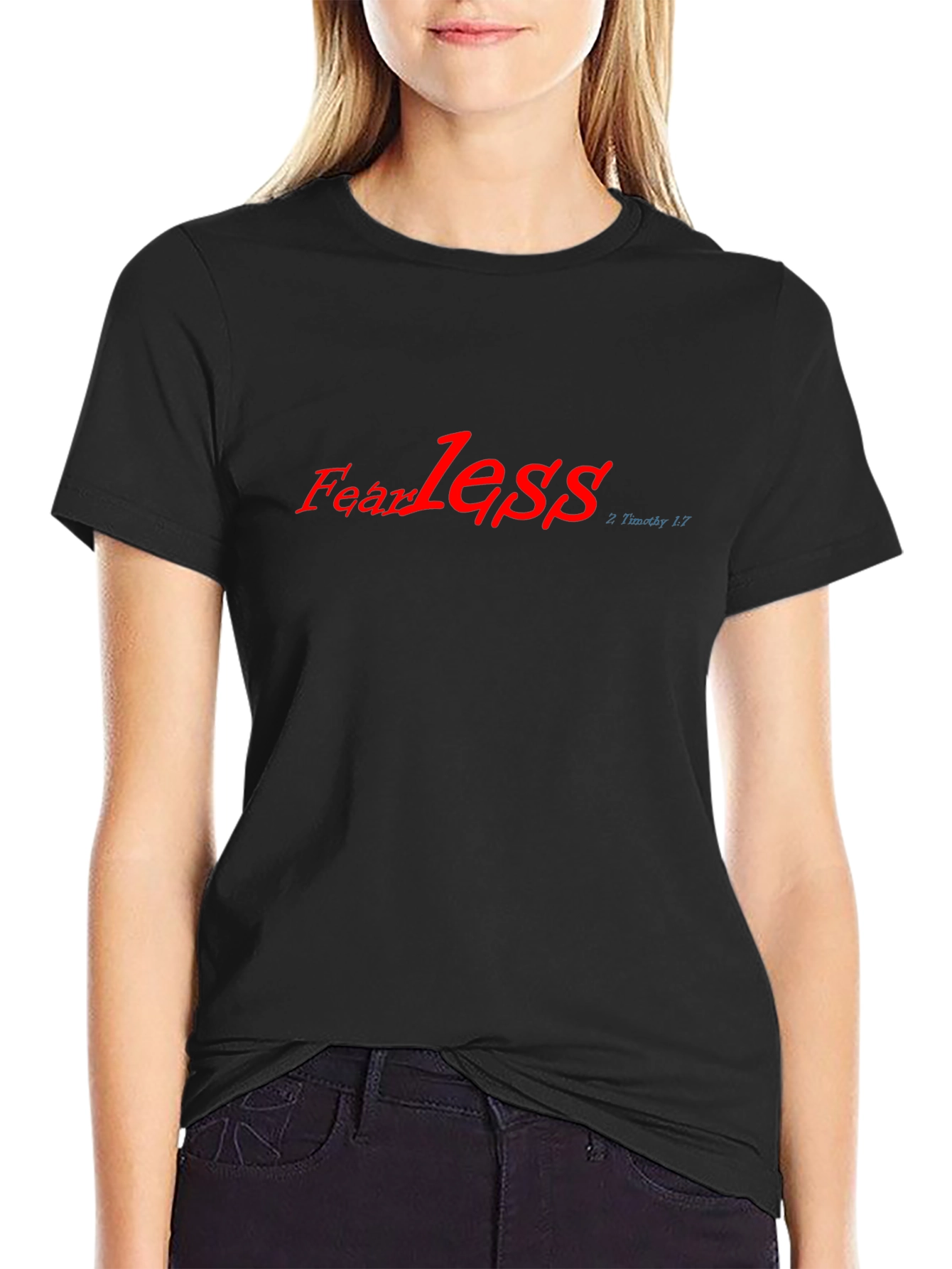 Fearless Graphic Print Crew Neck T-Shirt
