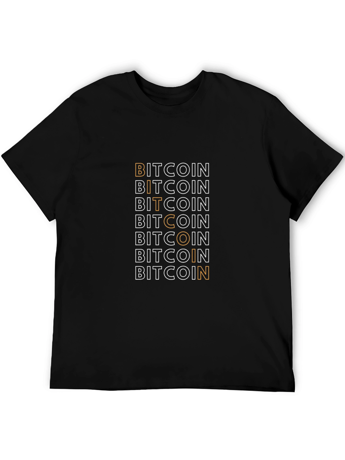 Bitcoin Graphic Print Black T-Shirt Crypto Tee