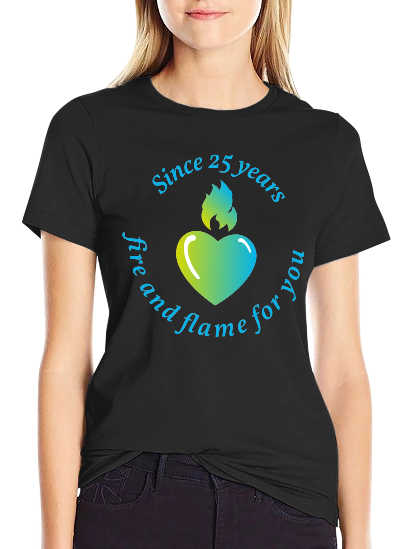 25 Years Heart Flame T-Shirt