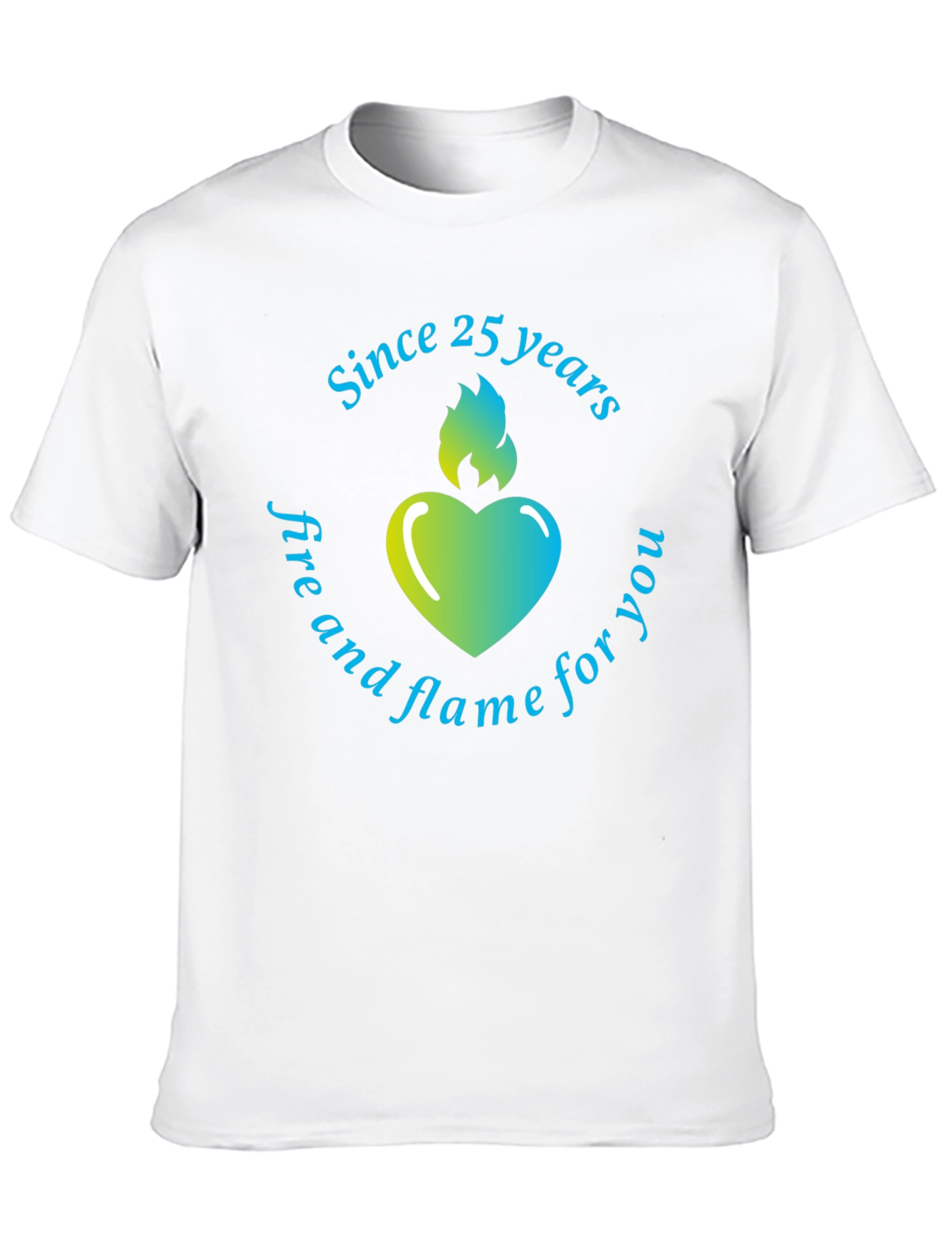25 Years Heart Flame T-Shirt