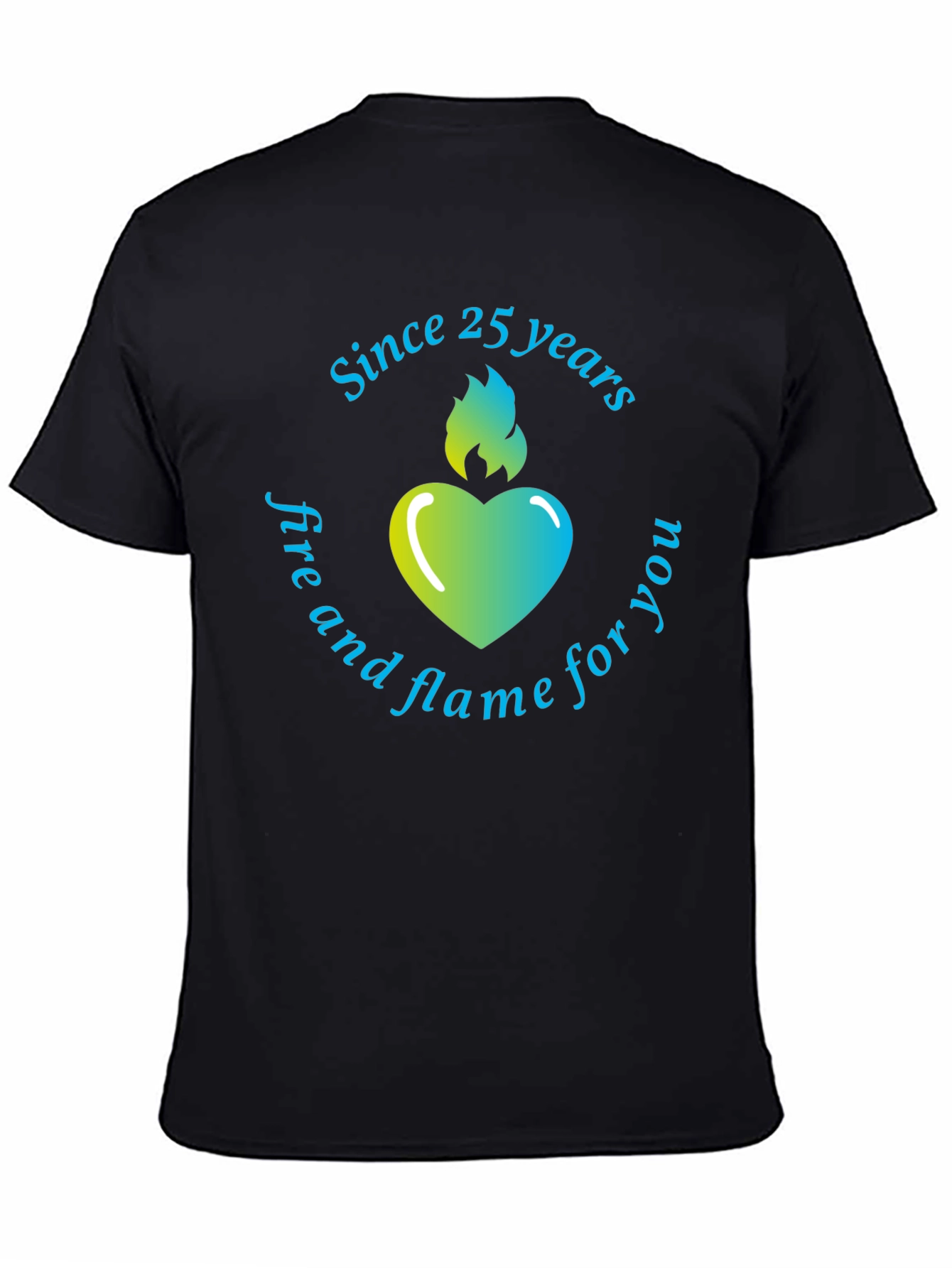 25 Years Heart Flame T-Shirt