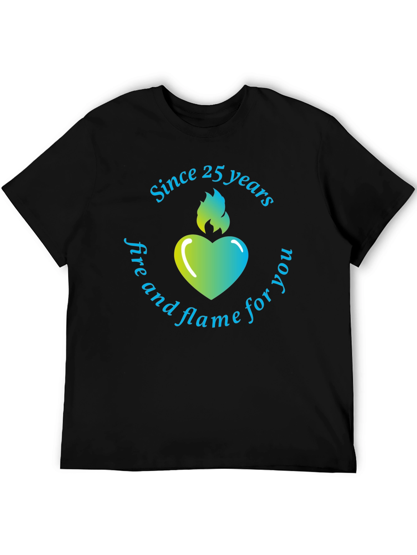 25 Years Heart Flame T-Shirt