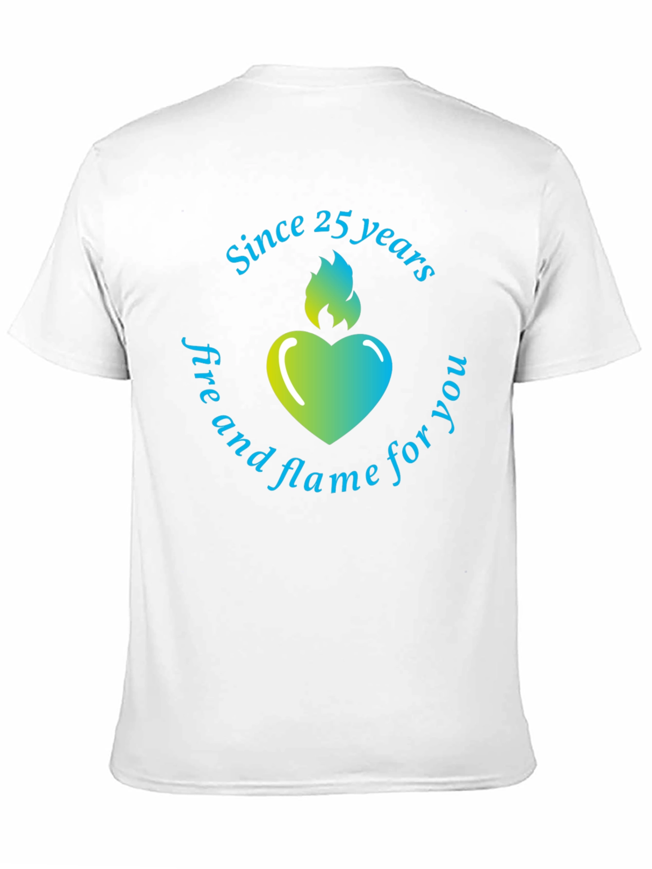 25 Years Heart Flame T-Shirt