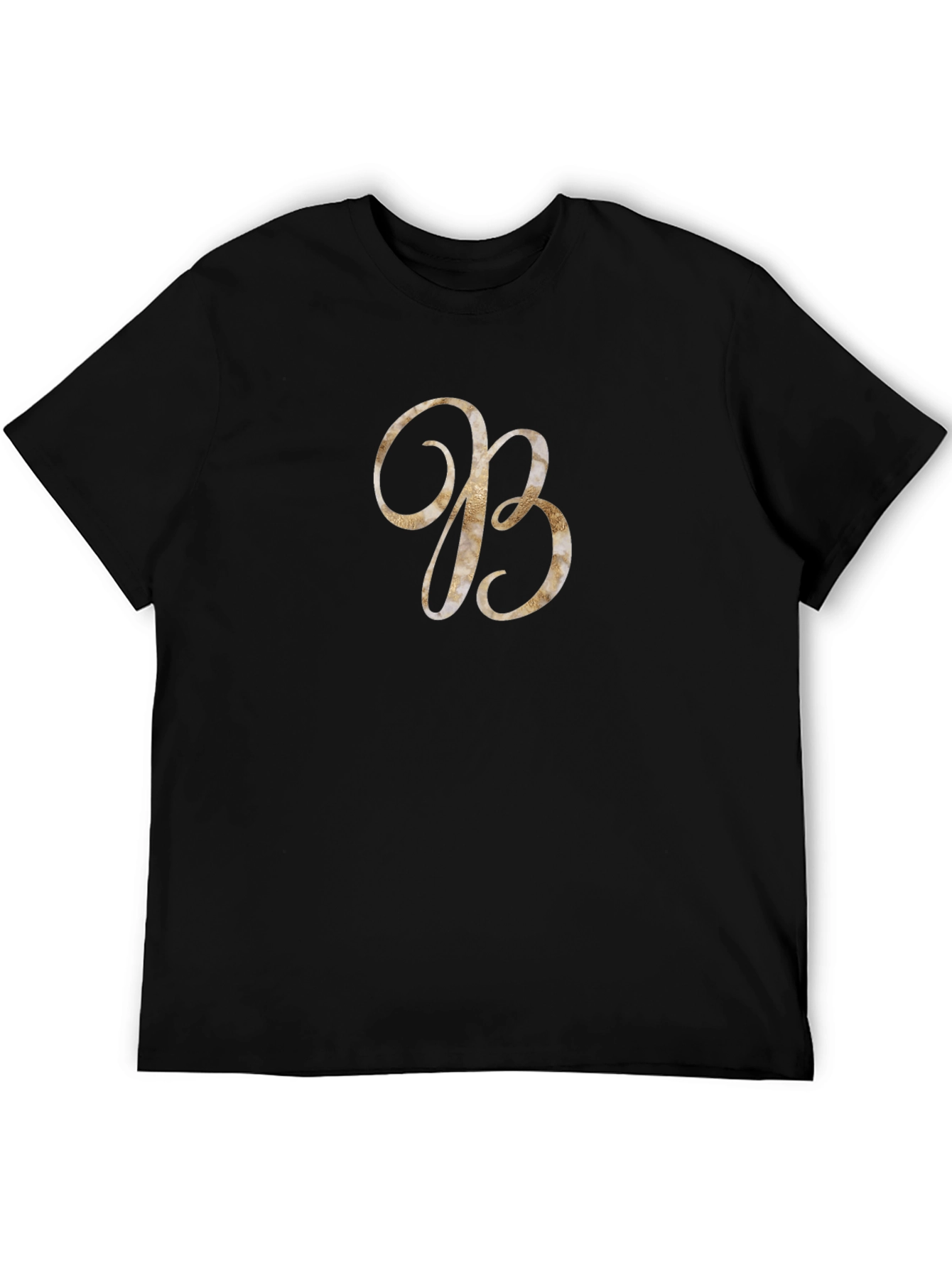 Elegant Initial B Black Tee