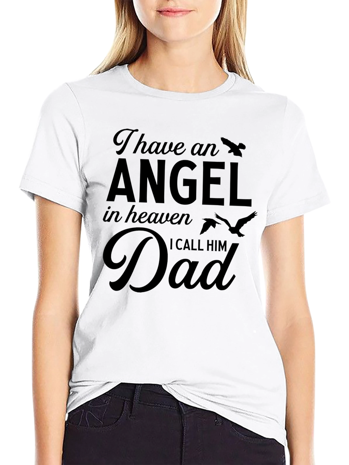 Angel in Heaven Dad Memorial T-Shirt