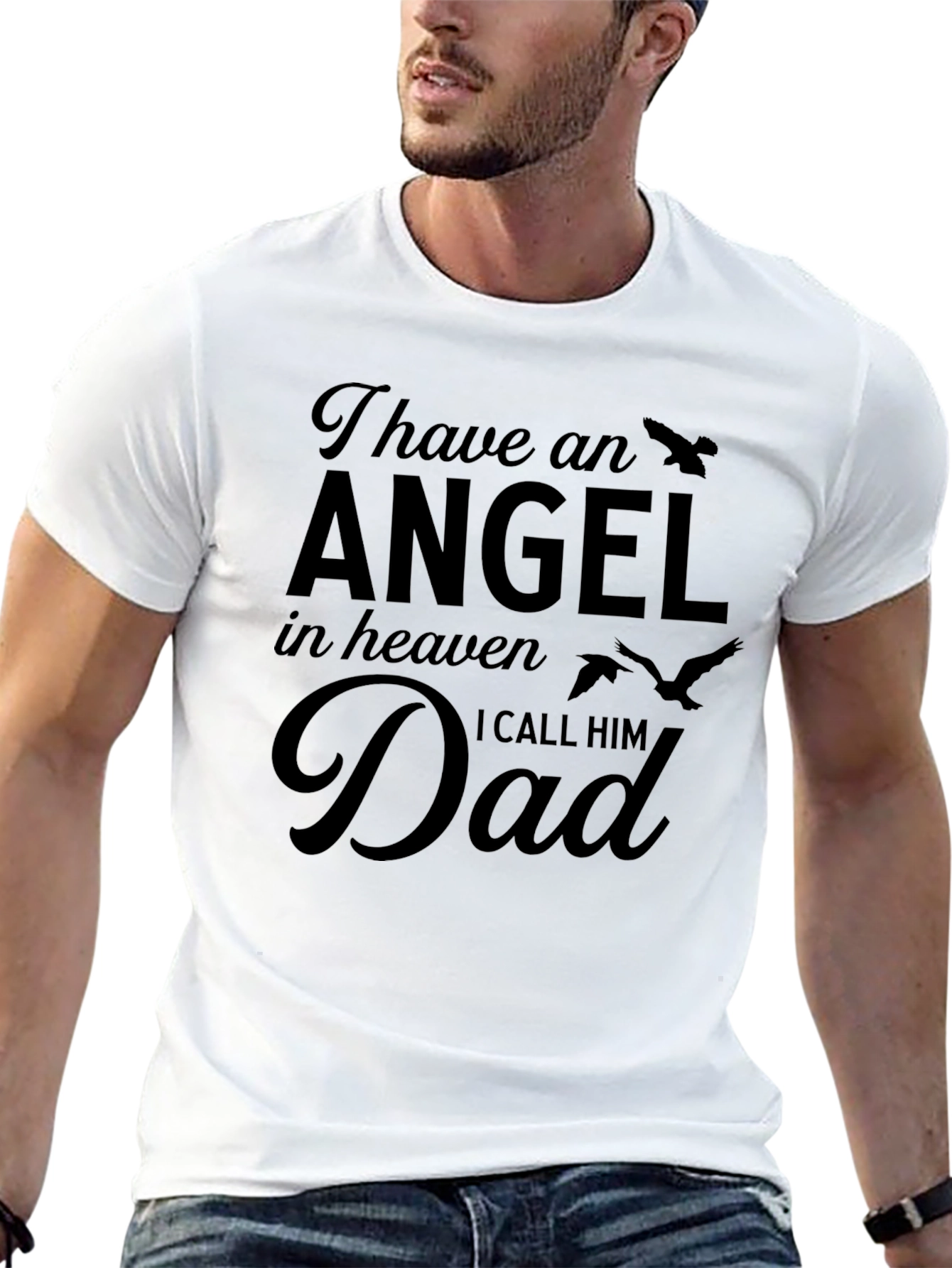 Angel in Heaven Dad Memorial T-Shirt