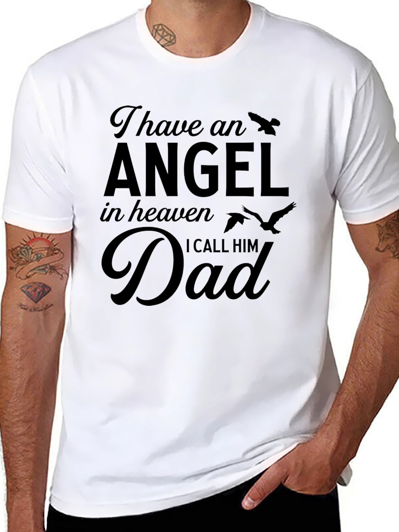 Angel in Heaven Dad Memorial T-Shirt