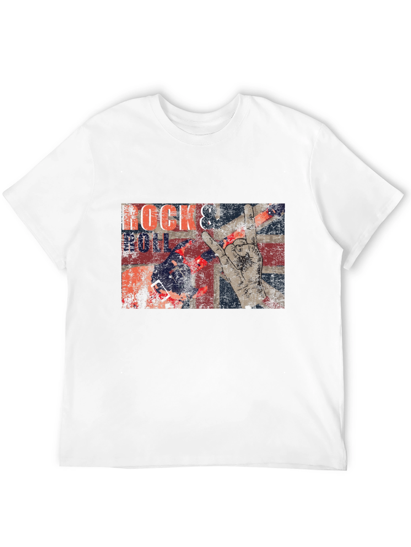 Rock & Roll Graphic Print T-Shirt