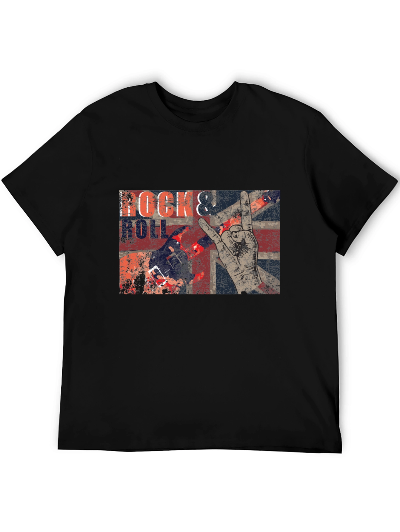Rock & Roll Graphic Print T-Shirt