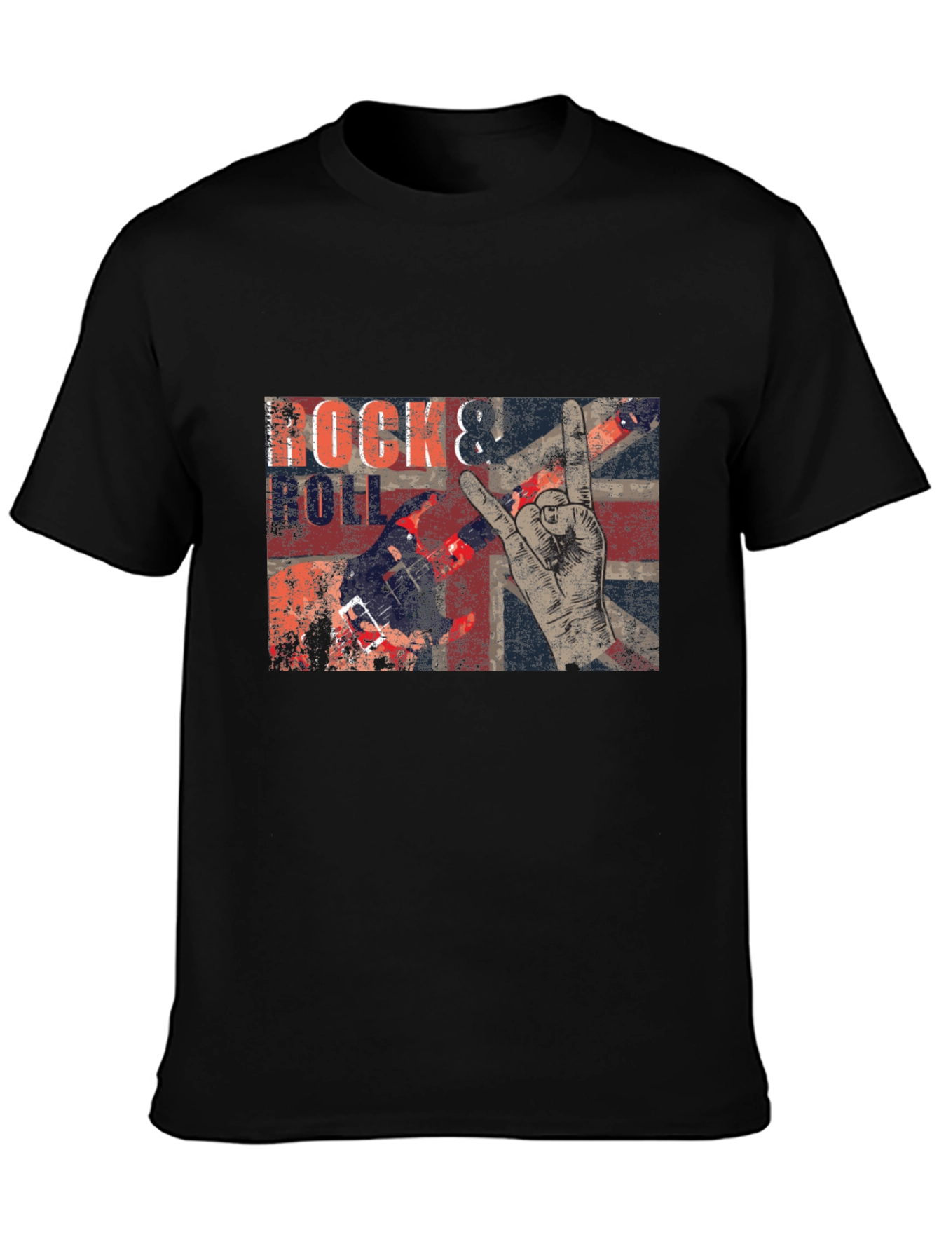 Rock & Roll Graphic Print T-Shirt