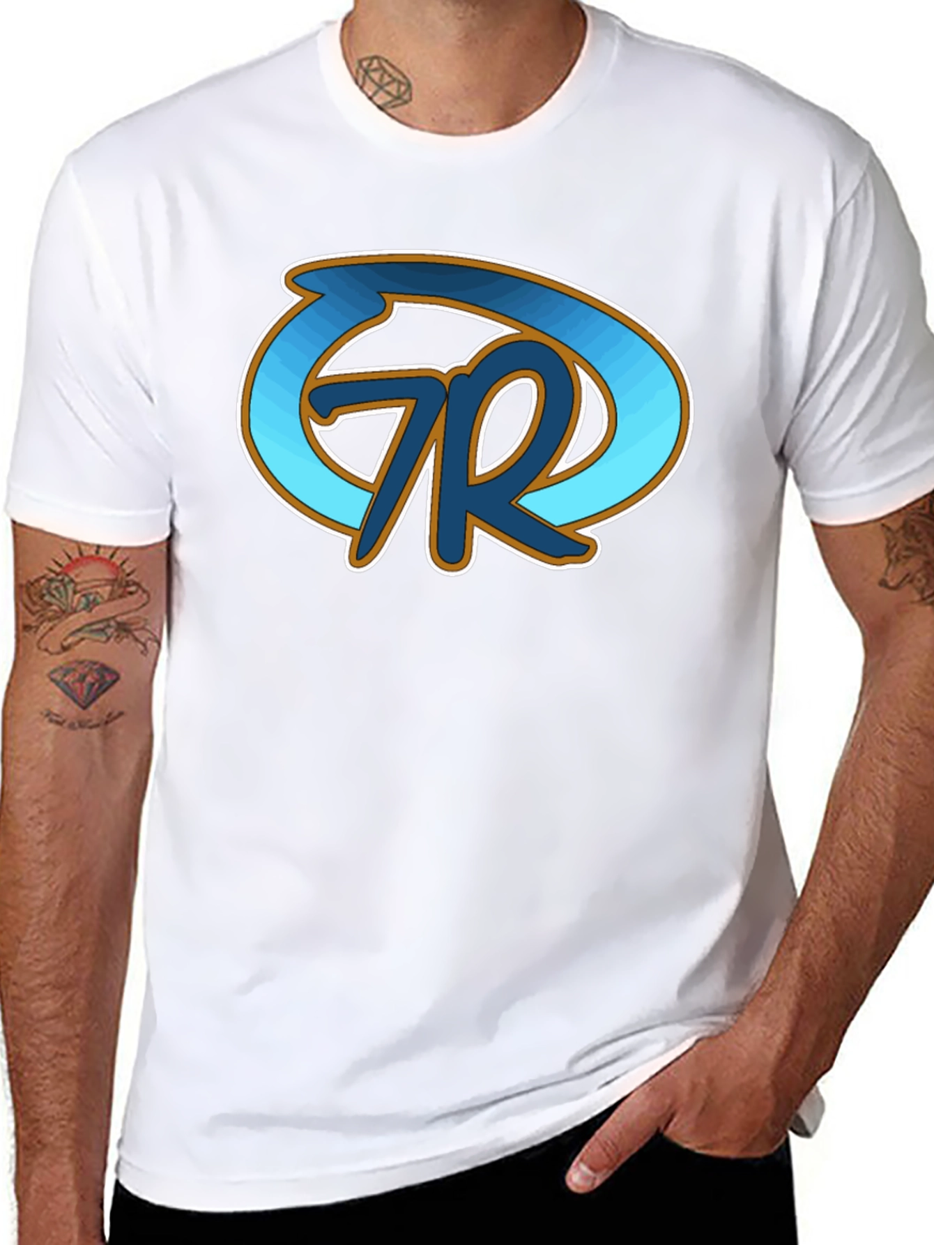 Black T-Shirt with Artistic Logo