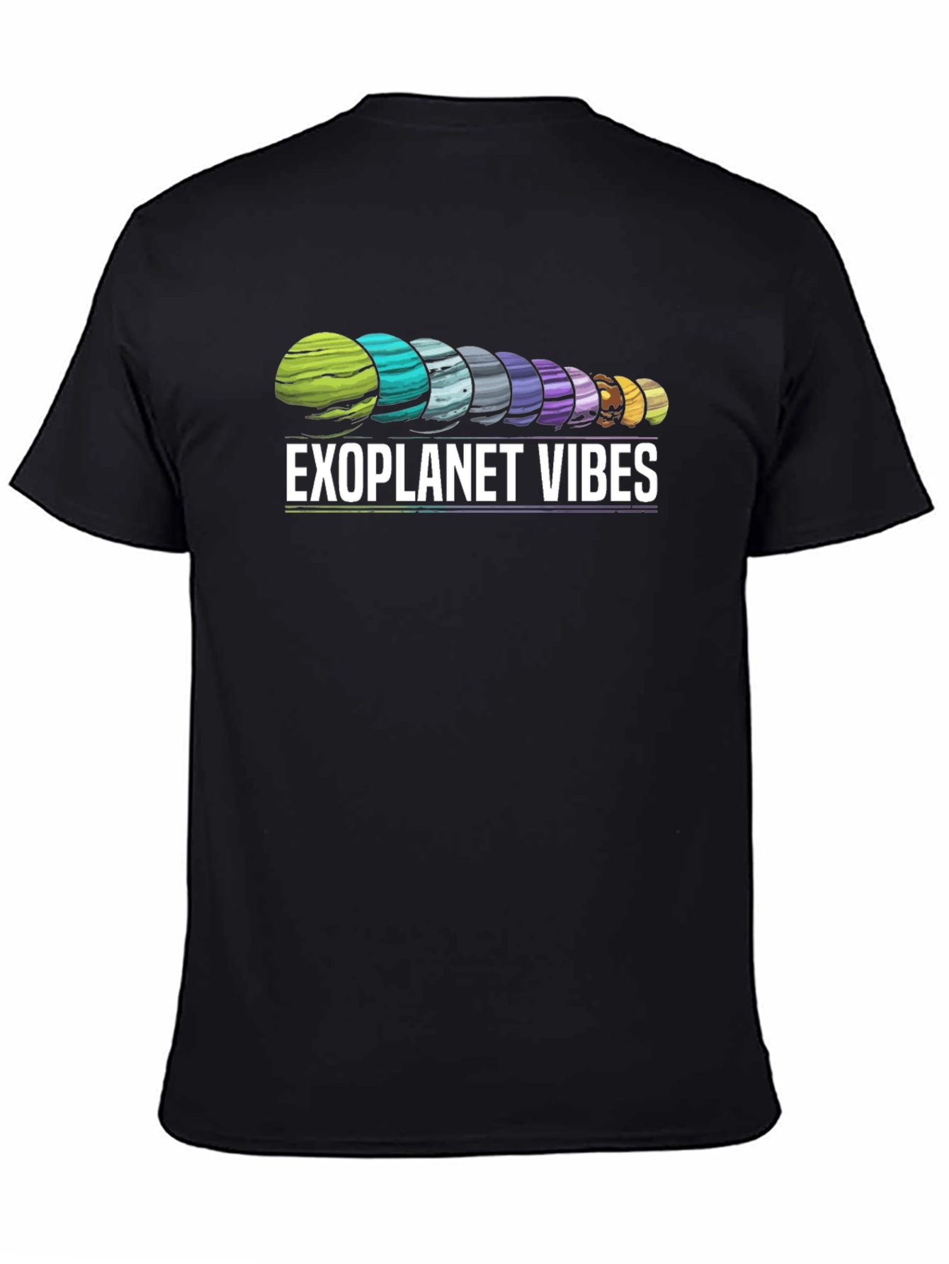 Exoplanet Vibes Graphic T-Shirt - Black