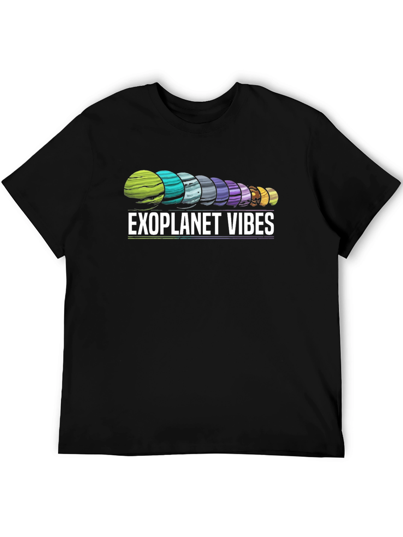 Exoplanet Vibes Graphic T-Shirt - Black