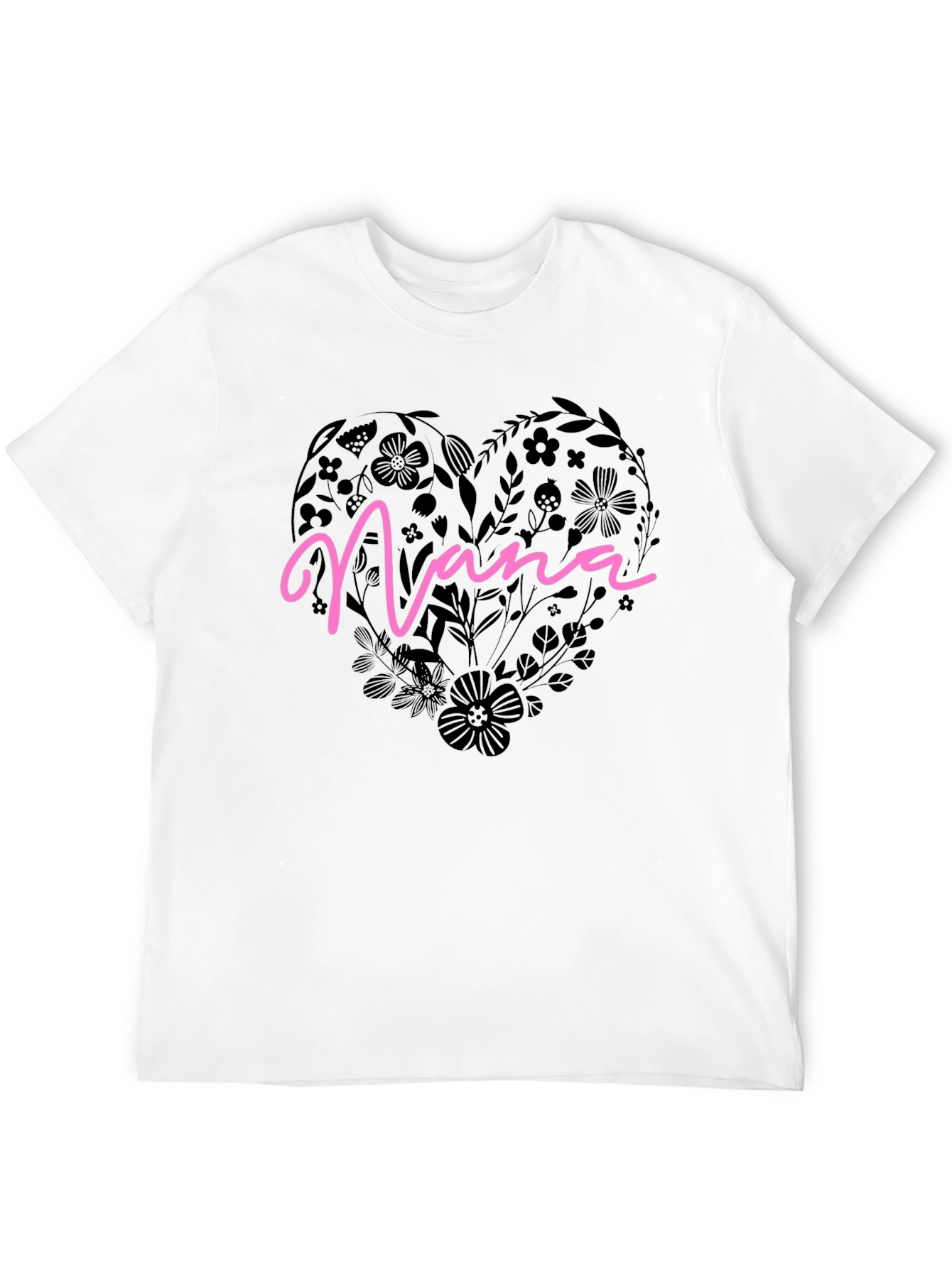 Nana Floral Heart Graphic T-Shirt