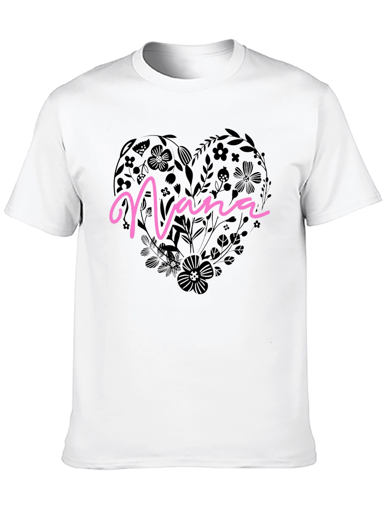 Nana Floral Heart Graphic T-Shirt