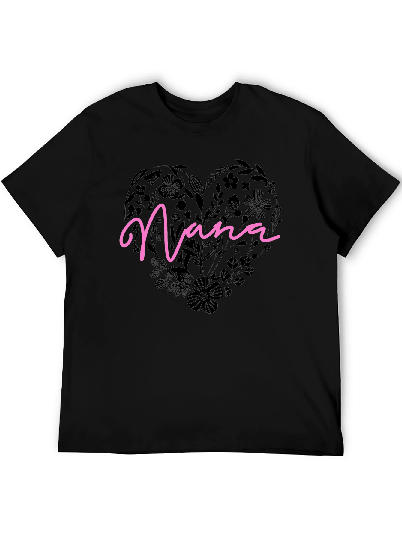 Nana Floral Heart Graphic T-Shirt