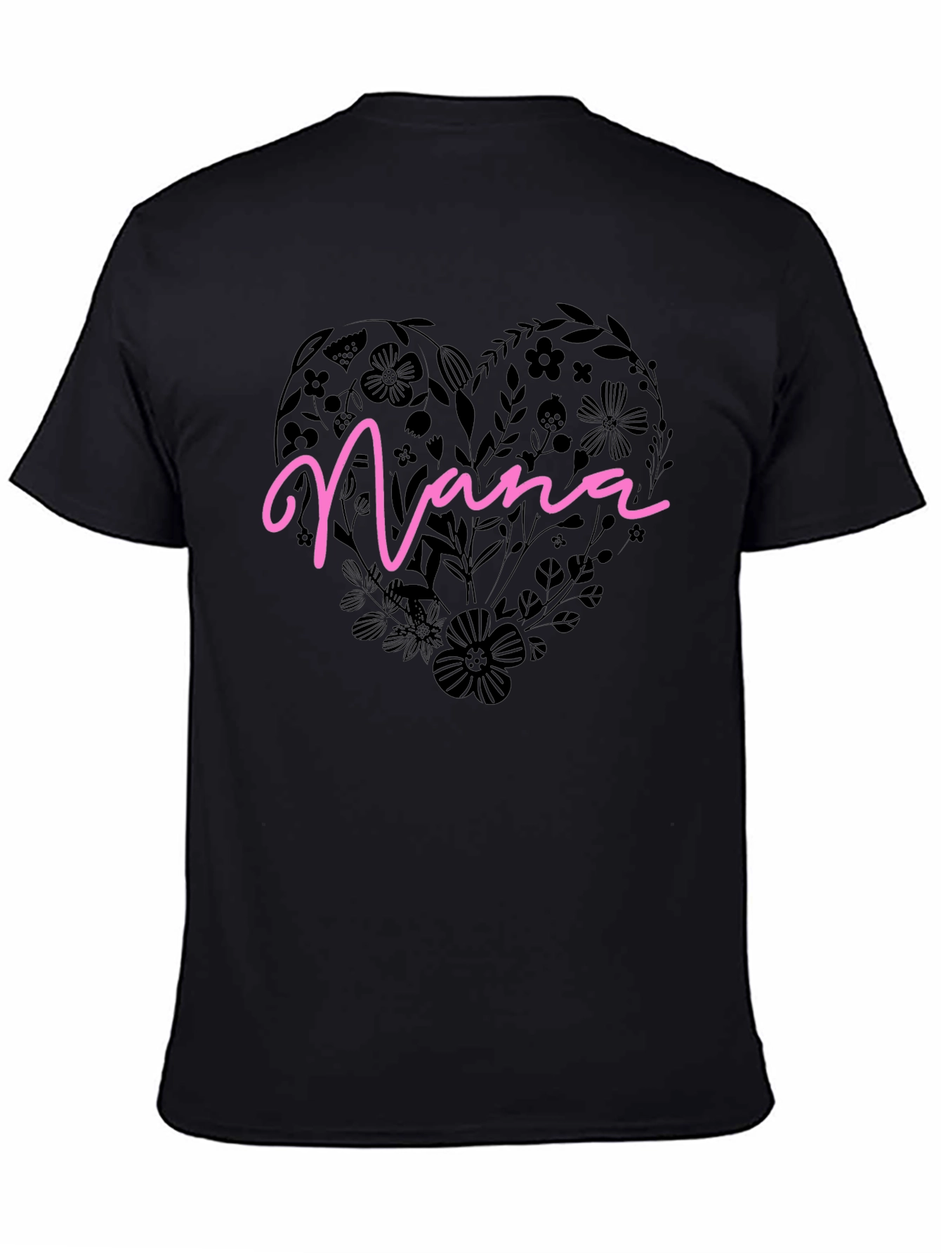 Nana Floral Heart Graphic T-Shirt