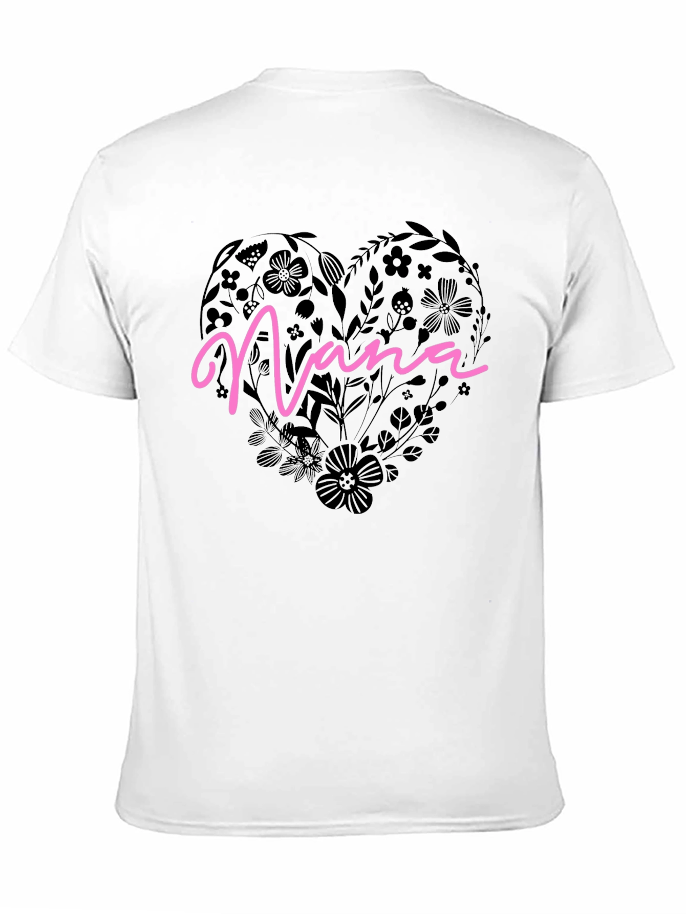 Nana Floral Heart Graphic T-Shirt