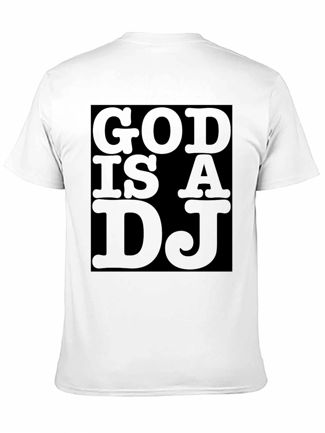 God is a DJ Graphic Print Black T-Shirt