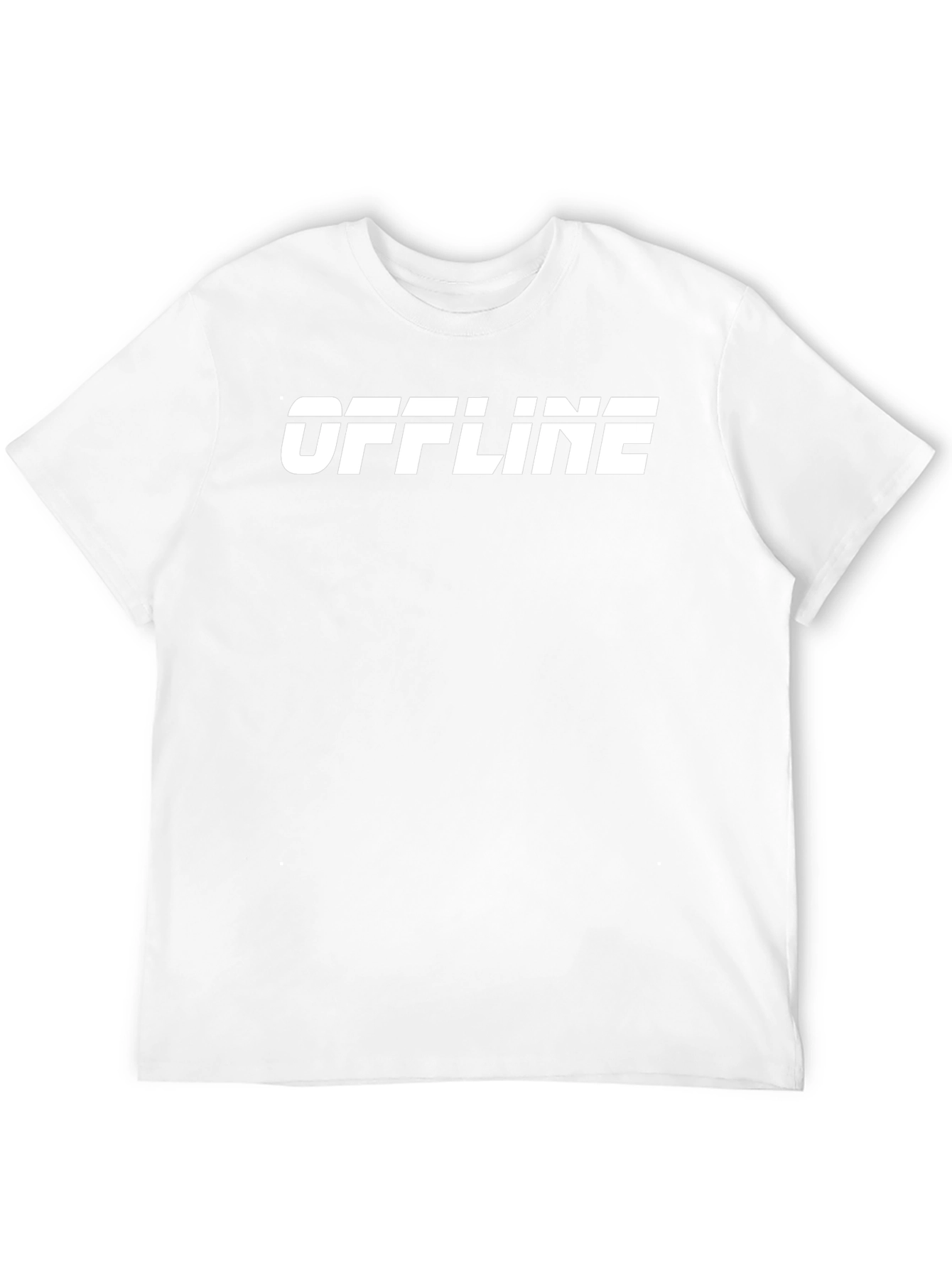 Offline Graphic Tee - Black Cotton T-Shirt