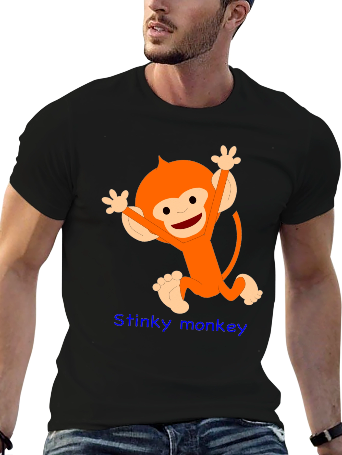 Fun Monkey Graphic Tee - Black