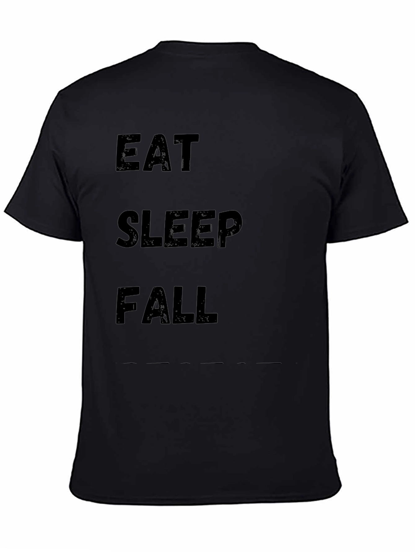 Eat Sleep Fall Black Graphic Tee