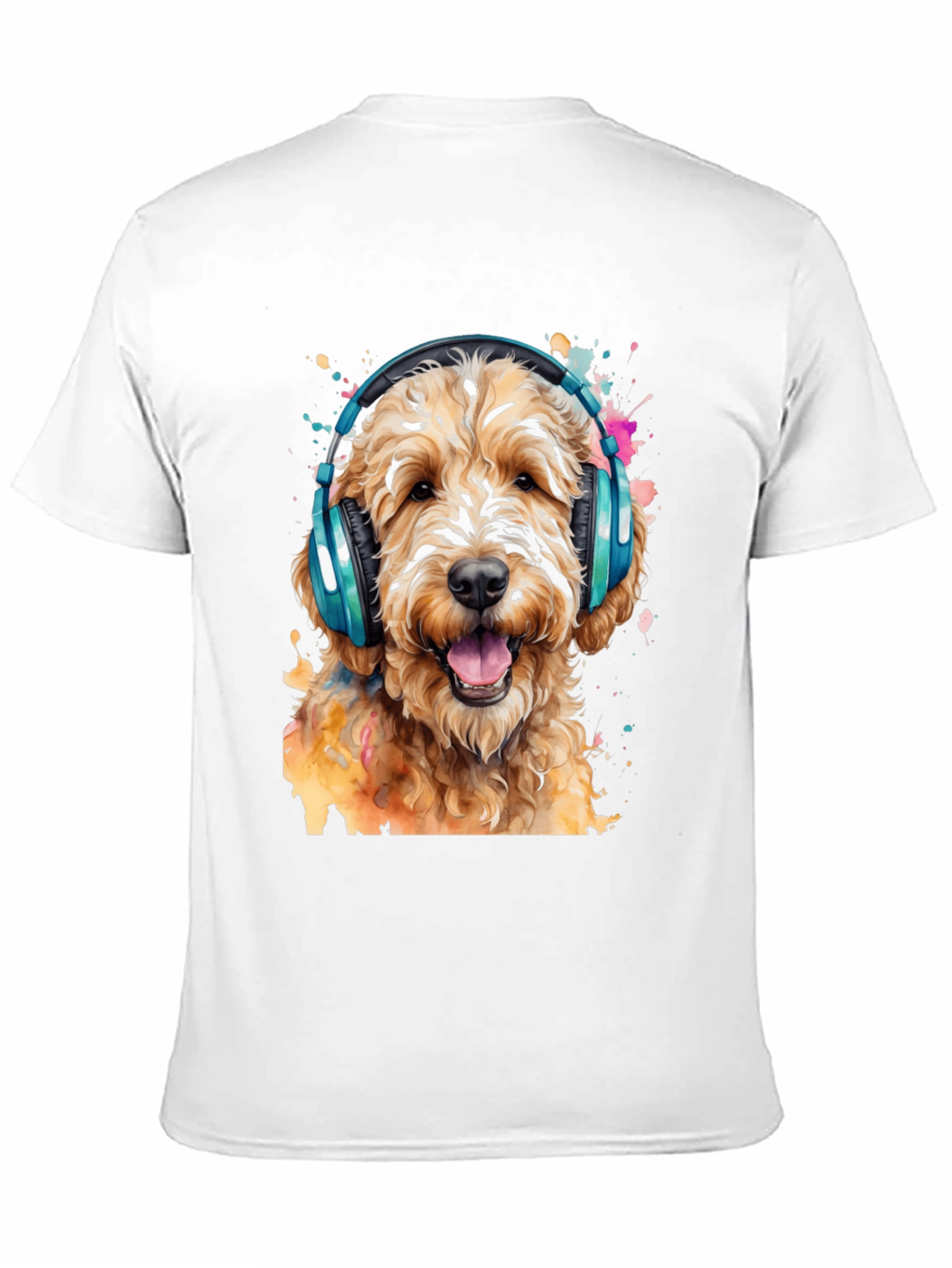 Dog with Headphones Graphic Tee