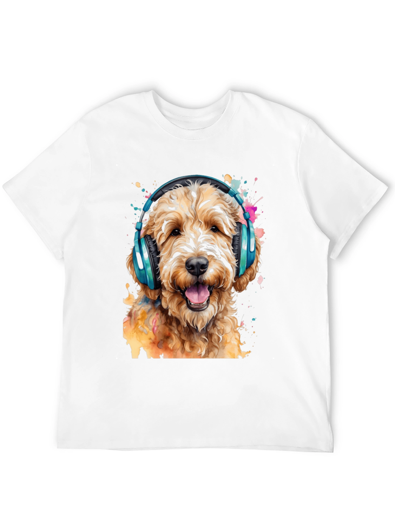 Dog with Headphones Graphic Tee