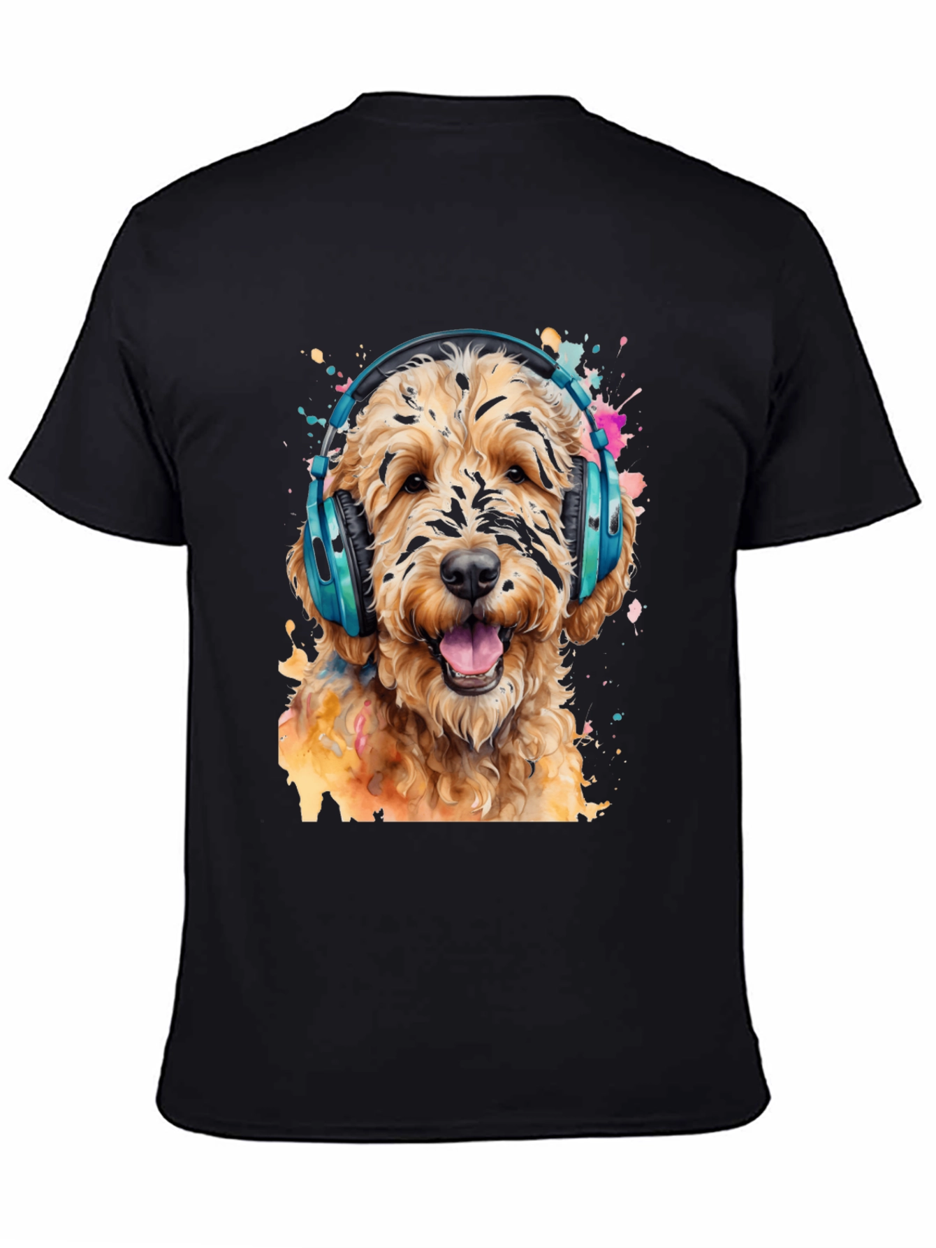 Dog with Headphones Graphic Tee
