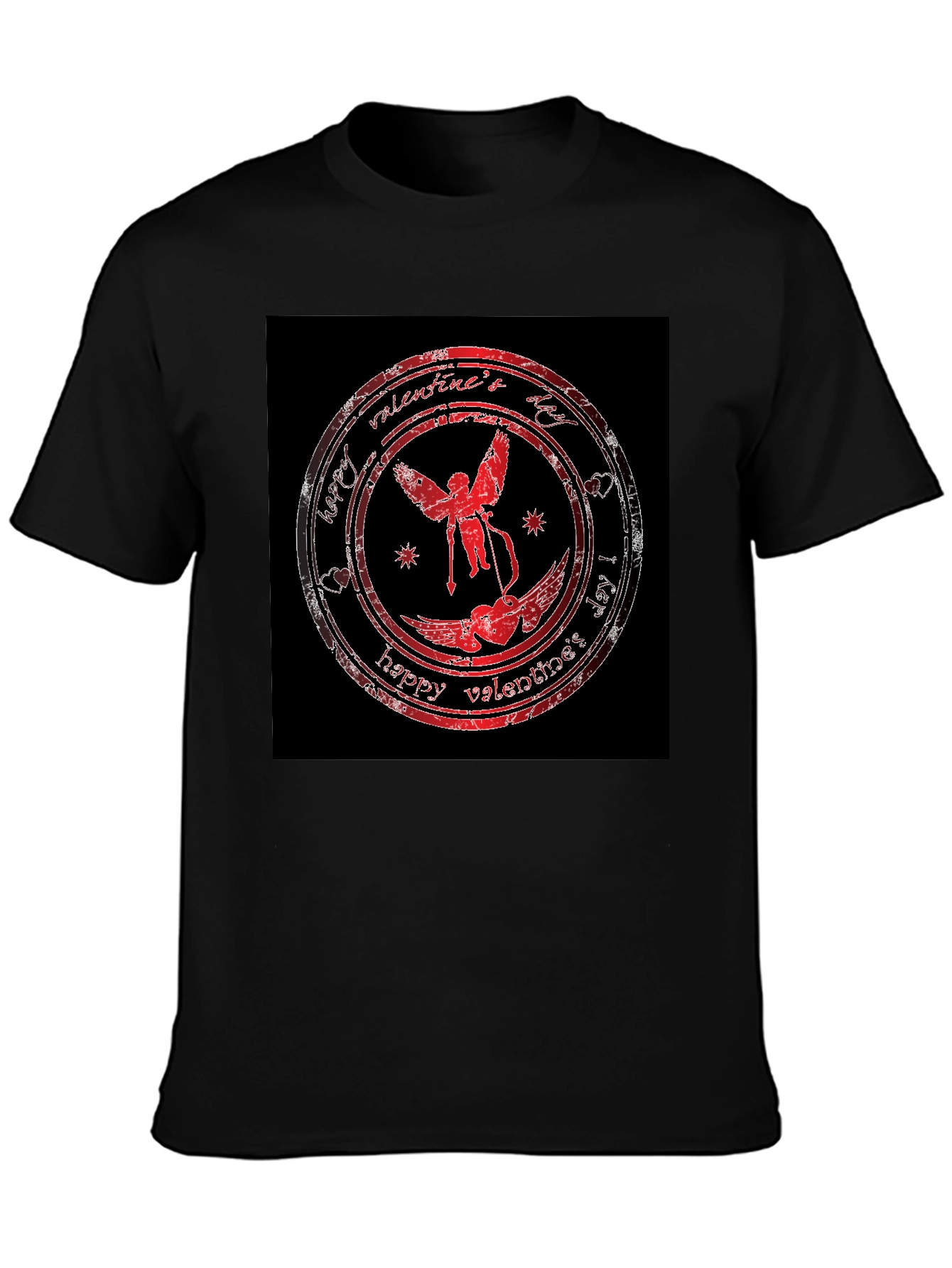 Valentines Day Cupid T-Shirt - Black