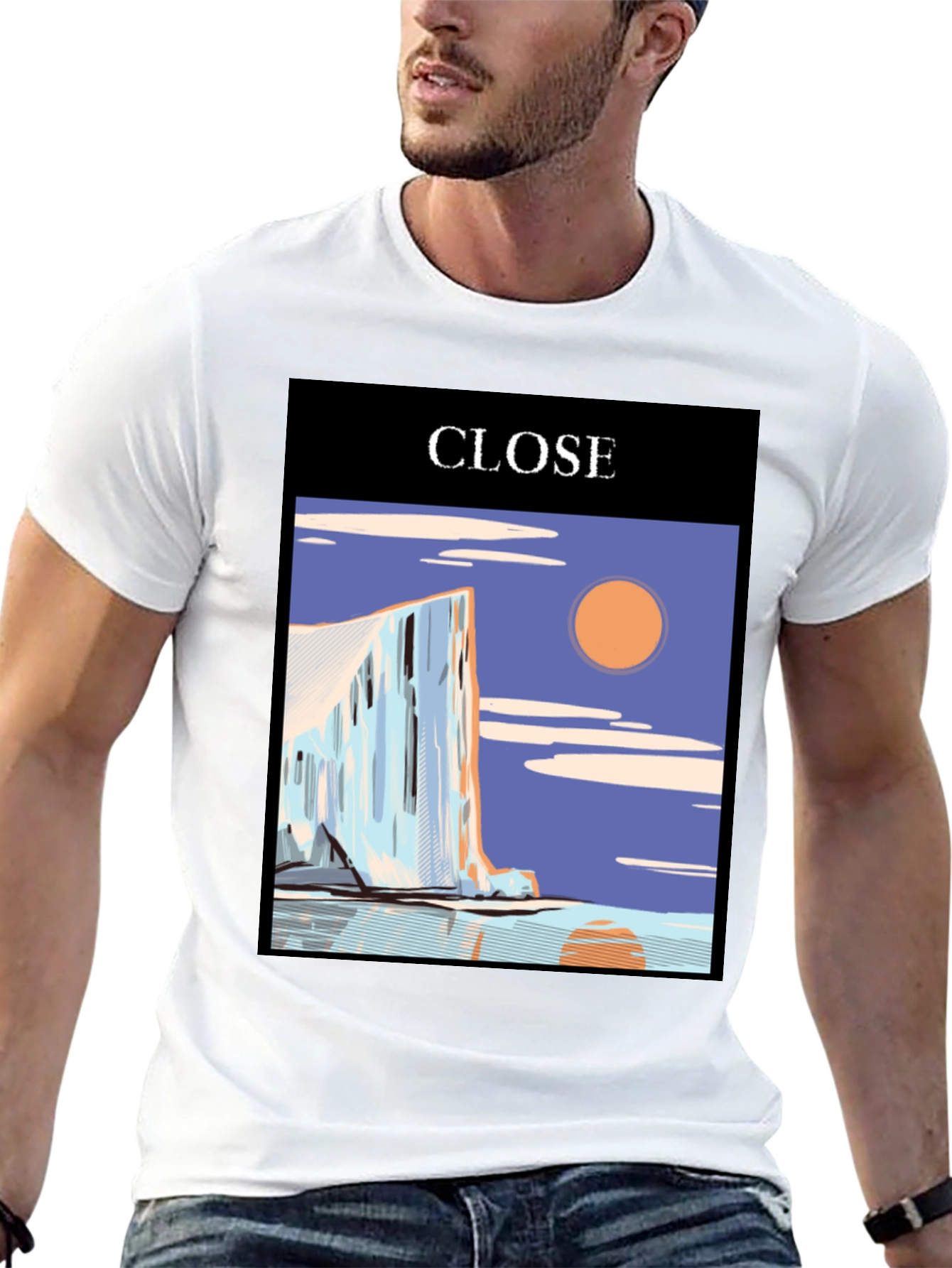 CLOSE Graphic Tee - Stylish Mens Black T-Shirt