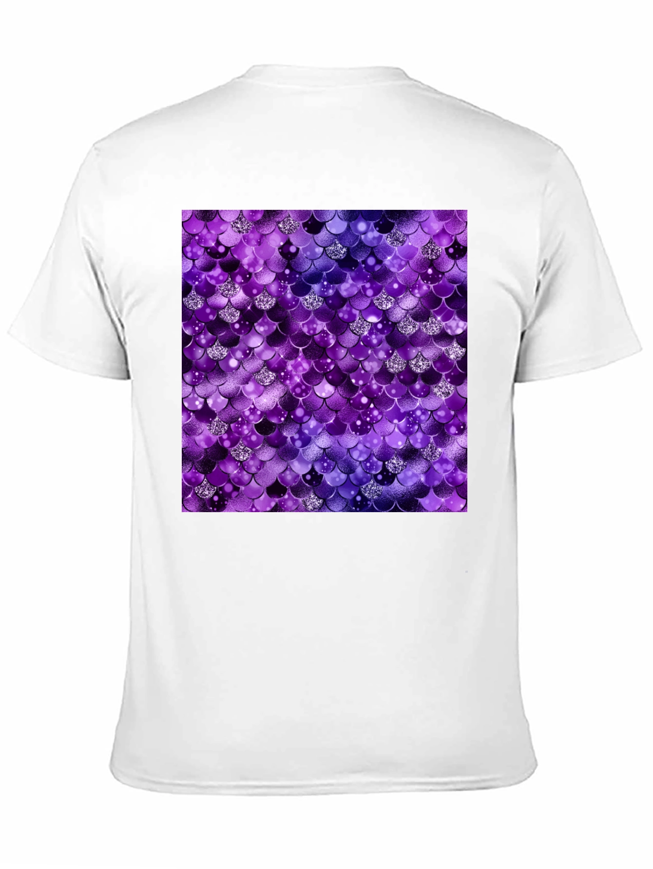 Sparkle Mermaid Scale Black T-Shirt