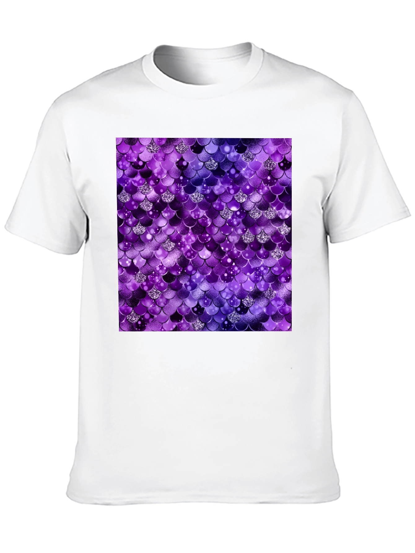 Sparkle Mermaid Scale Black T-Shirt