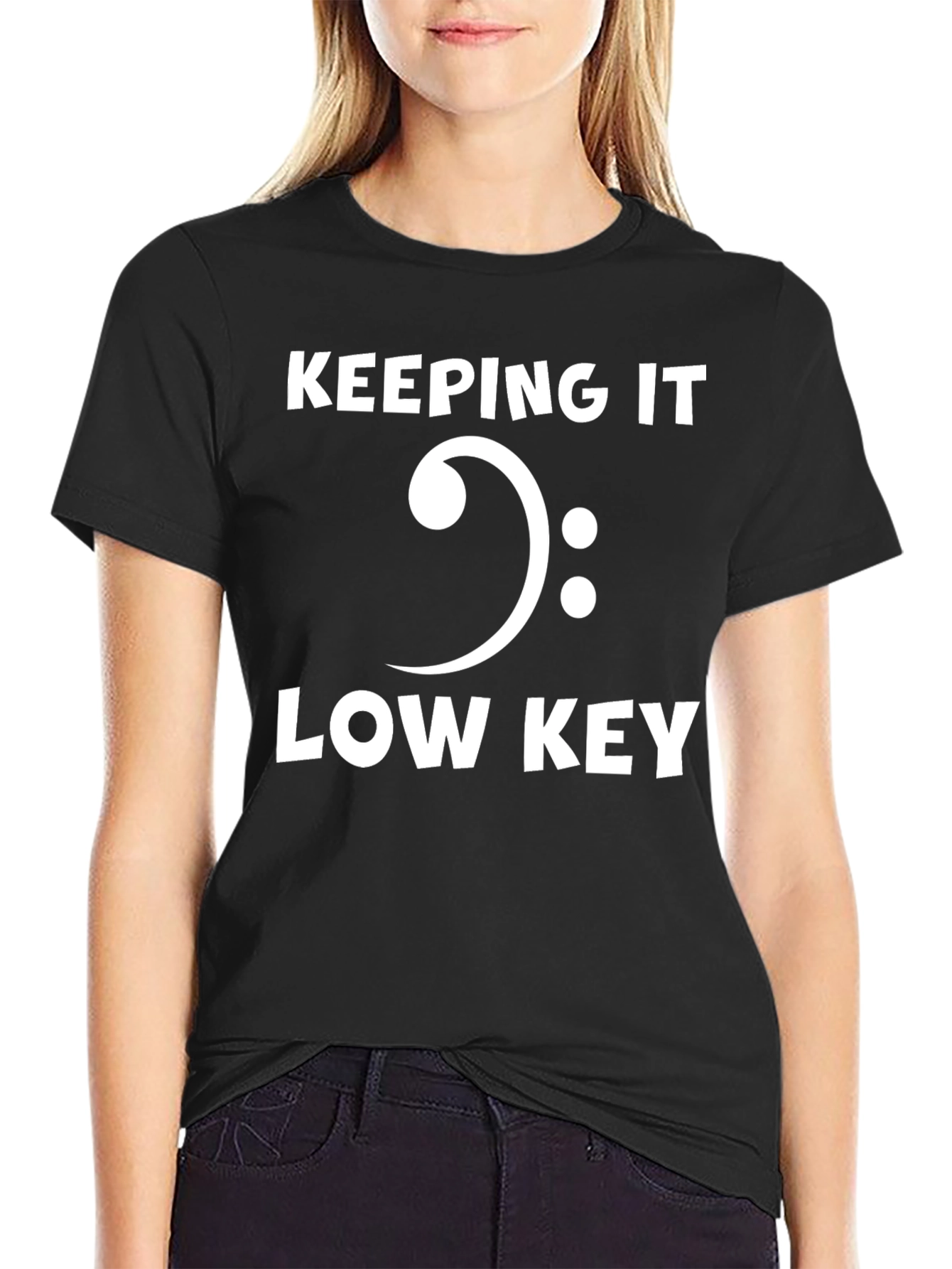 Keeping it Low Key Bass Clef T-Shirt