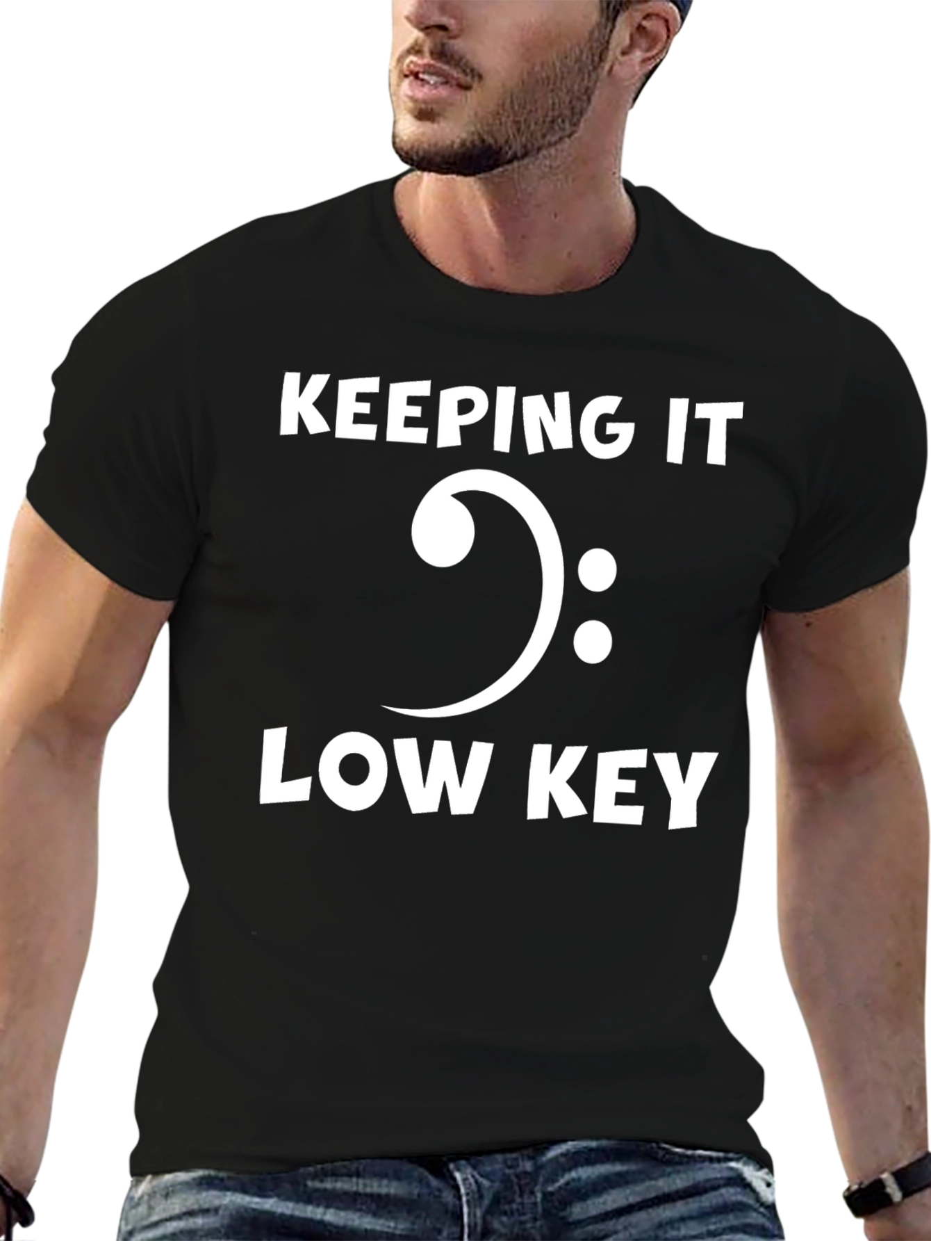 Keeping it Low Key Bass Clef T-Shirt