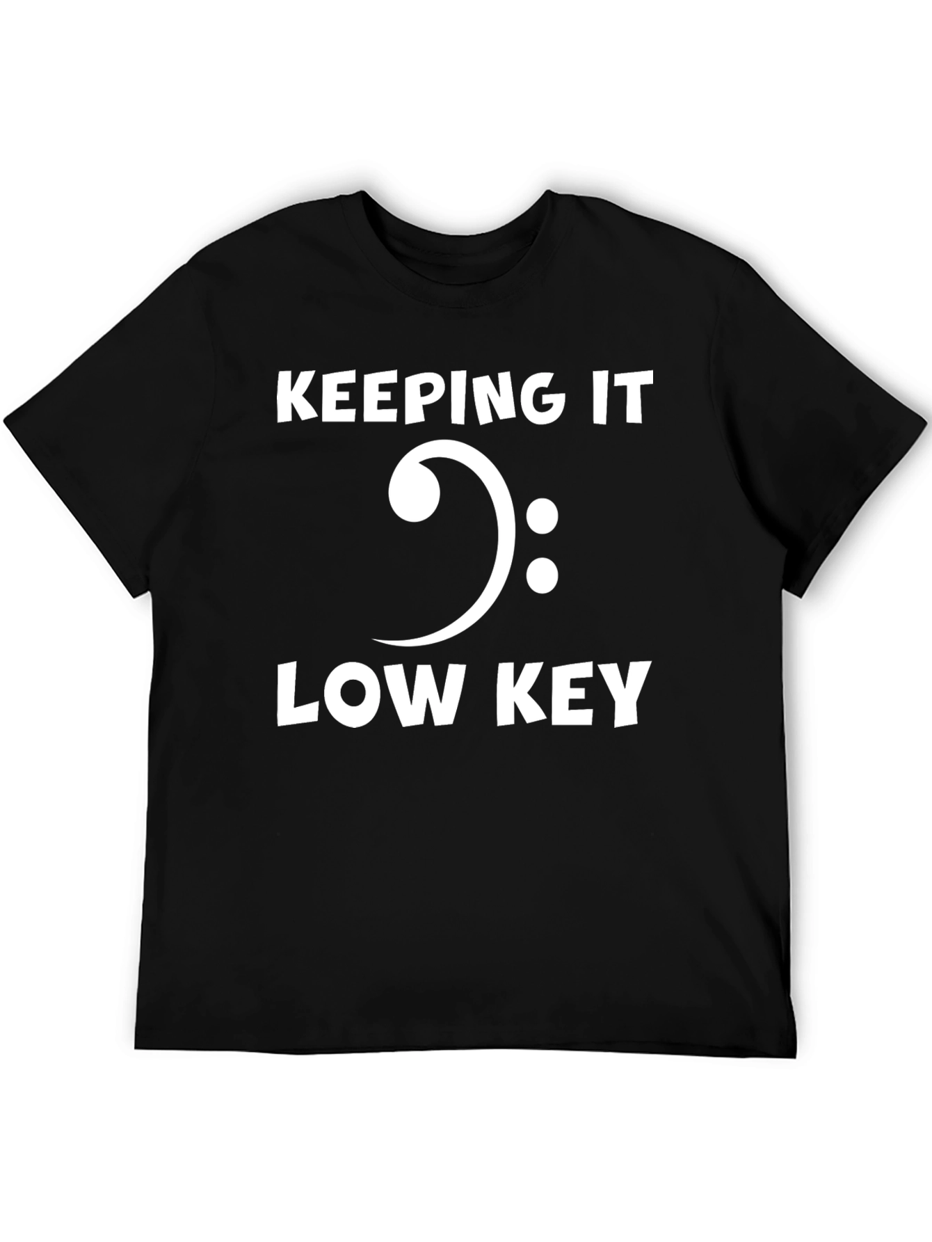 Keeping it Low Key Bass Clef T-Shirt